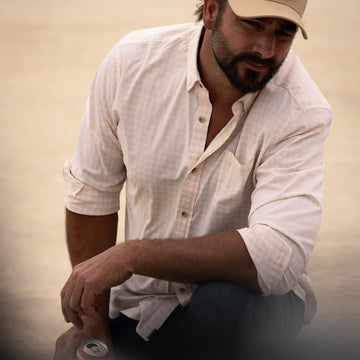 Man in Baja shirt