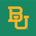 Yellow interlocking BU letters on green background representing a university logo