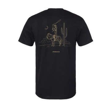 back of the cowboy moon t-shirt