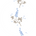 Blue and beige floral pattern on white background