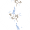 Blue and beige floral pattern on white background