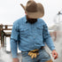 Cowboy ranching in a denim shirt