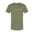 The Dove Up T-Shirt in olive green with a minimalist Poncho logo on the chest