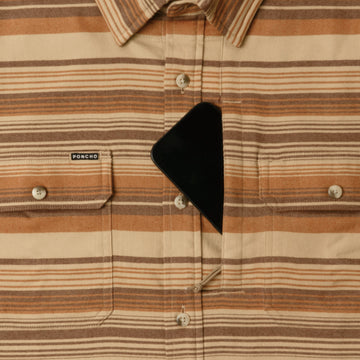 phone in chest zipper pocket