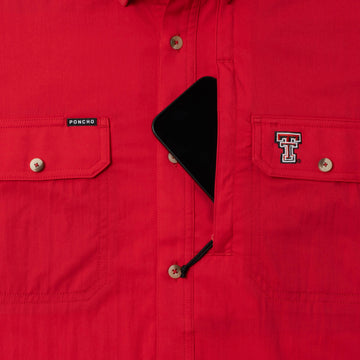 shirt in chest zipper pocket of shirt