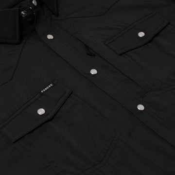 Flyover photo of black shirt