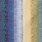 Close-up of multicolored woven fabric with blue, yellow, and green stripes