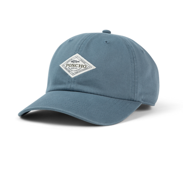front of lake blue diamond patch hat