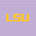 Yellow LSU letters logo on lavender background
