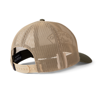 back of the moss agave trucker hat