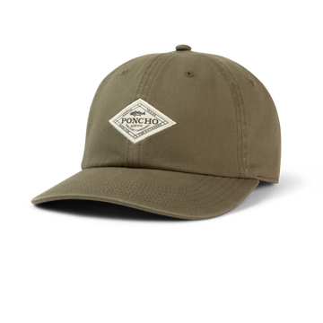Product photo of the olive diamond patch hat front