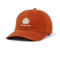 front of orange agave dad hat