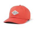 front of salmon diamond patch hat