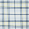 Soft plaid fabric pattern in pale blue, yellow, and gray tones