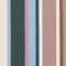 Close-up of fabric with vertical stripes in white, blue, pink, green, brown, and beige tones
