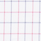 White fabric with red and blue grid pattern lines