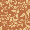 Beige floral vine pattern on warm brown background