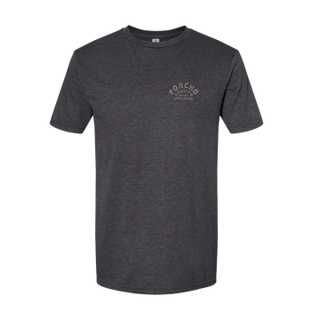 Dark gray comfortable Shed Hunt T-Shirt with small logo print on chest