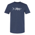 Silver King T-Shirt in navy blue with Poncho Outdoors fish logo and breathable comfortable fabric