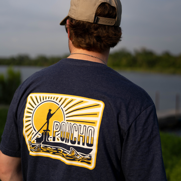 man wearing the skiff tee