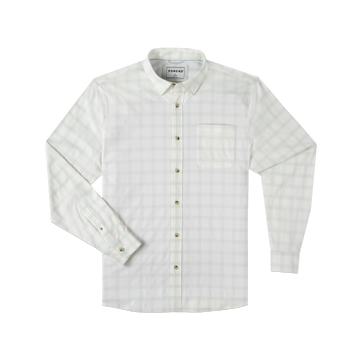 The St. Simons white checkered comfortable outdoor shirt with long sleeves