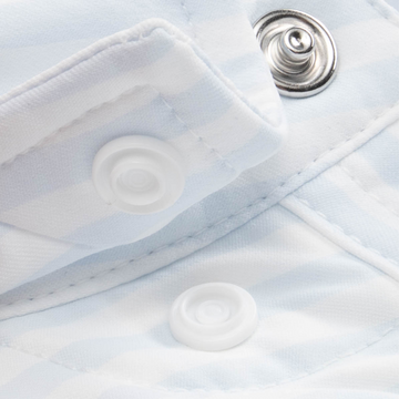 Closeup of collar snaps on collar of shirt