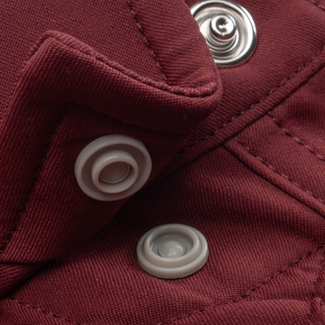 Closeup of collar snaps on collar of shirt
