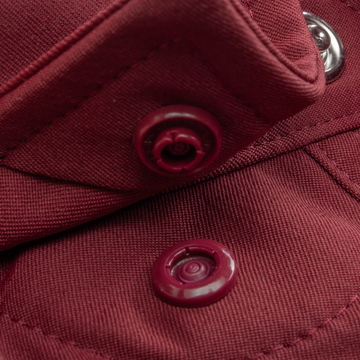 Closeup of collar snaps on collar of shirt