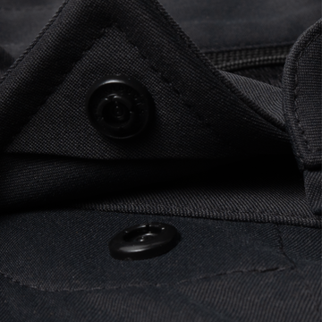 closeup of collar snaps on shirt