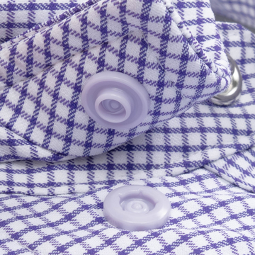 closeup of collar snaps on shirt