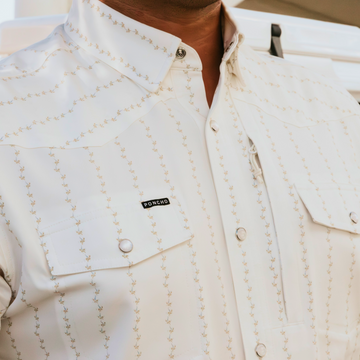 Man wearing the Crockett shirt