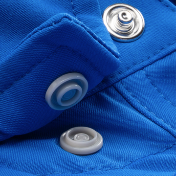 Closeup of collar snaps on collar of shirt