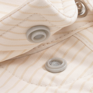 closeup of collar snaps on shirt