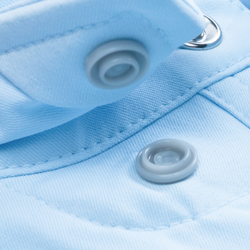 closeup of collar snaps on shirt