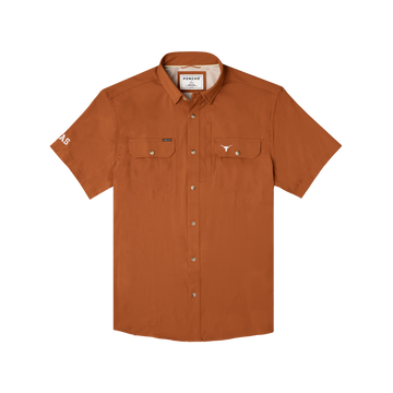 The San Jacinto rust brown short sleeve shirt with front pockets
