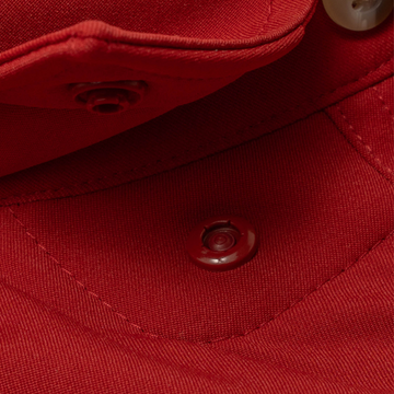 closeup of collar snaps on shirt