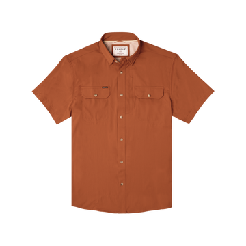 The Smokey rust-colored short sleeve outdoor shirt with chest pockets