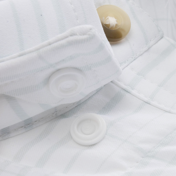 closeup of collar snaps on shirt