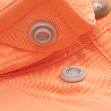 closeup of collar snaps on shirt
