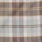 Close-up of a soft plaid fabric in neutral tones