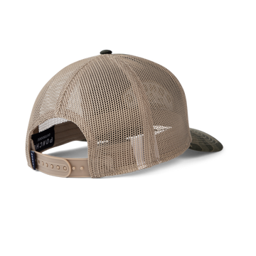 camo wild and free trucker hat back