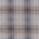 Brown and gray plaid fabric pattern with subtle blue accents