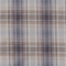 Brown and gray plaid fabric pattern with subtle blue accents