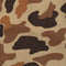 Brown and tan camouflage fabric pattern with irregular shapes