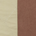 Close-up of beige and brown stitched fabric panels side by side
