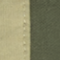 Close-up of fabric seam joining beige and olive green materials